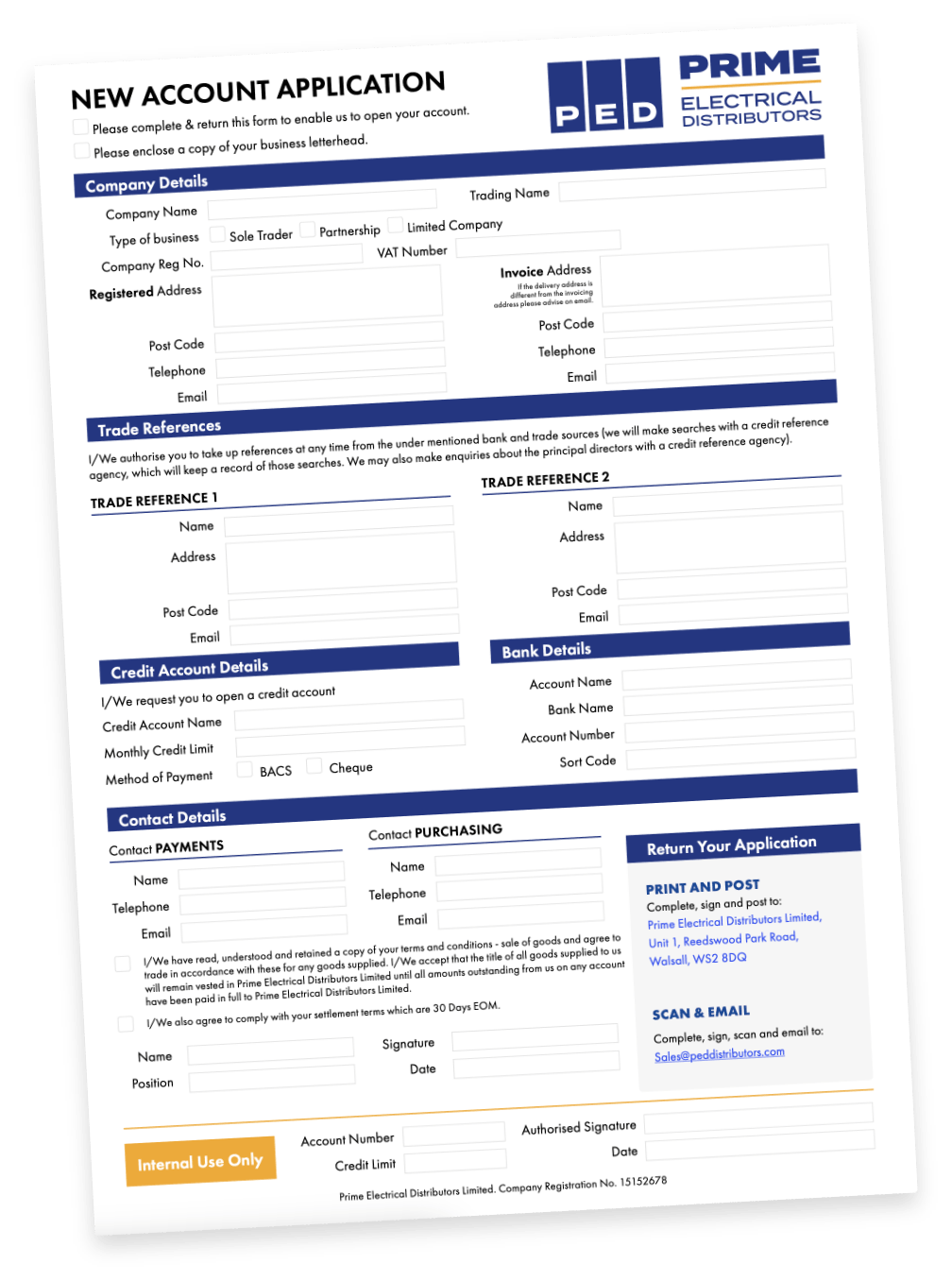 PED Credit Application